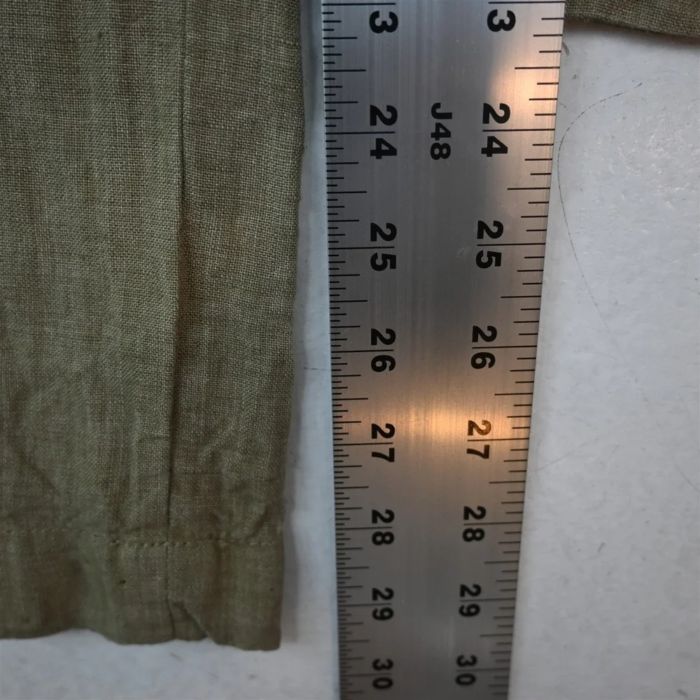 Banana Republic 32x30 Tan Khaki 100% Linen Drawstring Relax Wedding Beach Pants